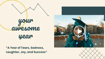 Free Graduation Party Digital Annuary Presentation Template to Edit Online