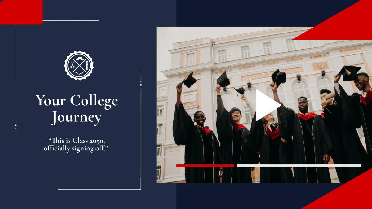 Free College Graduation Party Presentation Template to Edit Online