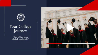 Free College Graduation Party Presentation Template to Edit Online