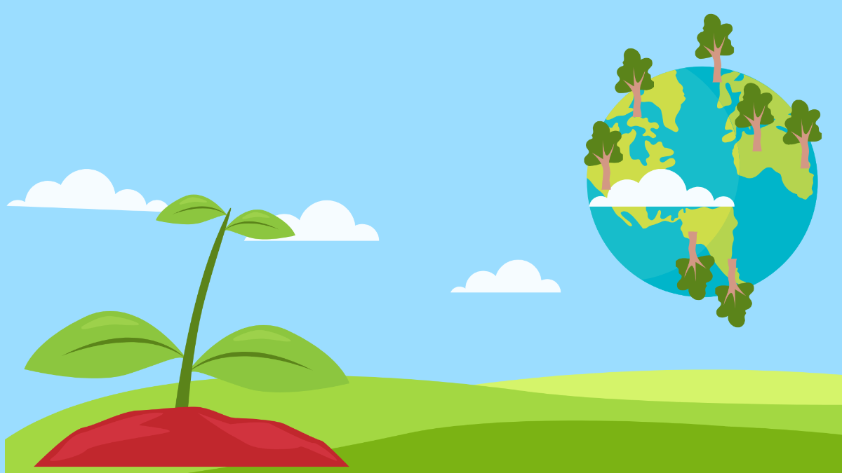 Earth Day Zoom Background Template