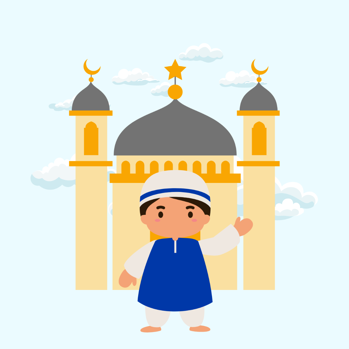 Free Cute Eid al-Fitr Clipart Template