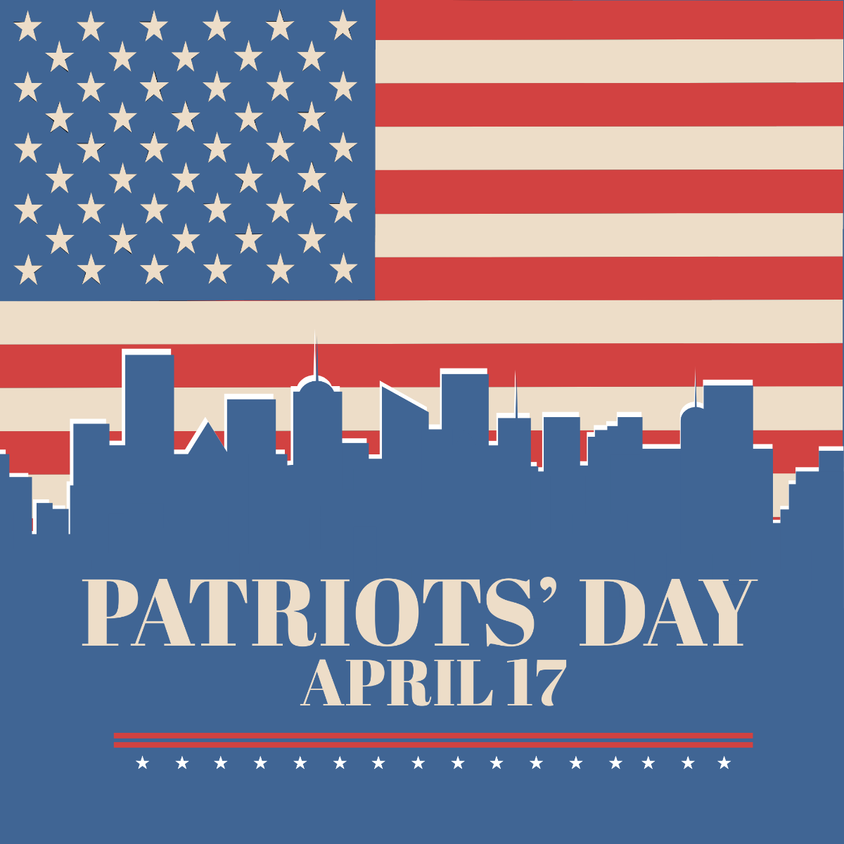 Patriots' Day Facebook Ad Banner Template