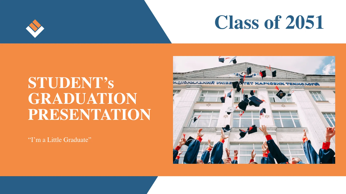 Free Elementary Graduation Party Presentation Template to Edit Online