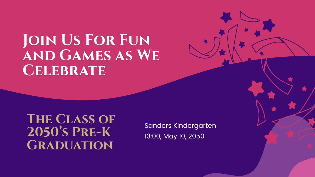 Free Graduation Invitations for Pre-K Presentation Template to Edit Online