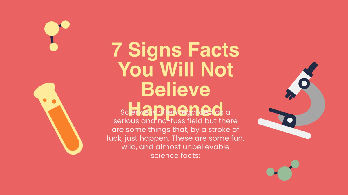 Free Fun Science Presentation Template to Edit Online