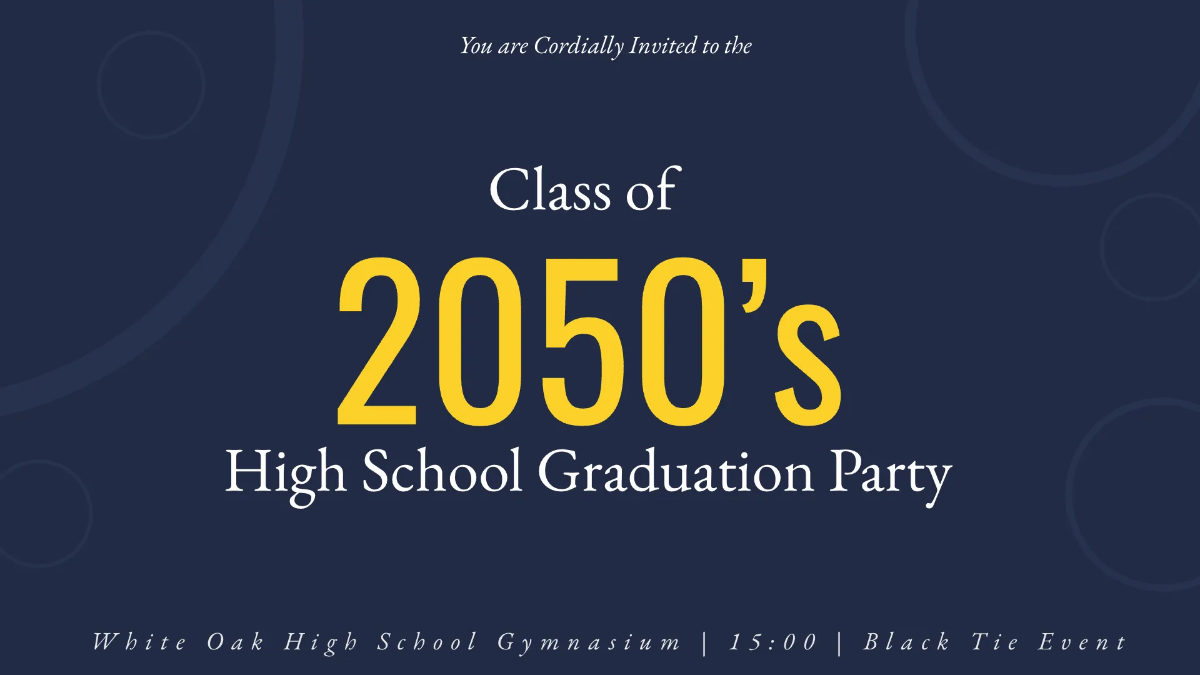 Free Graduation Invitations for High School Presentation Template to Edit Online