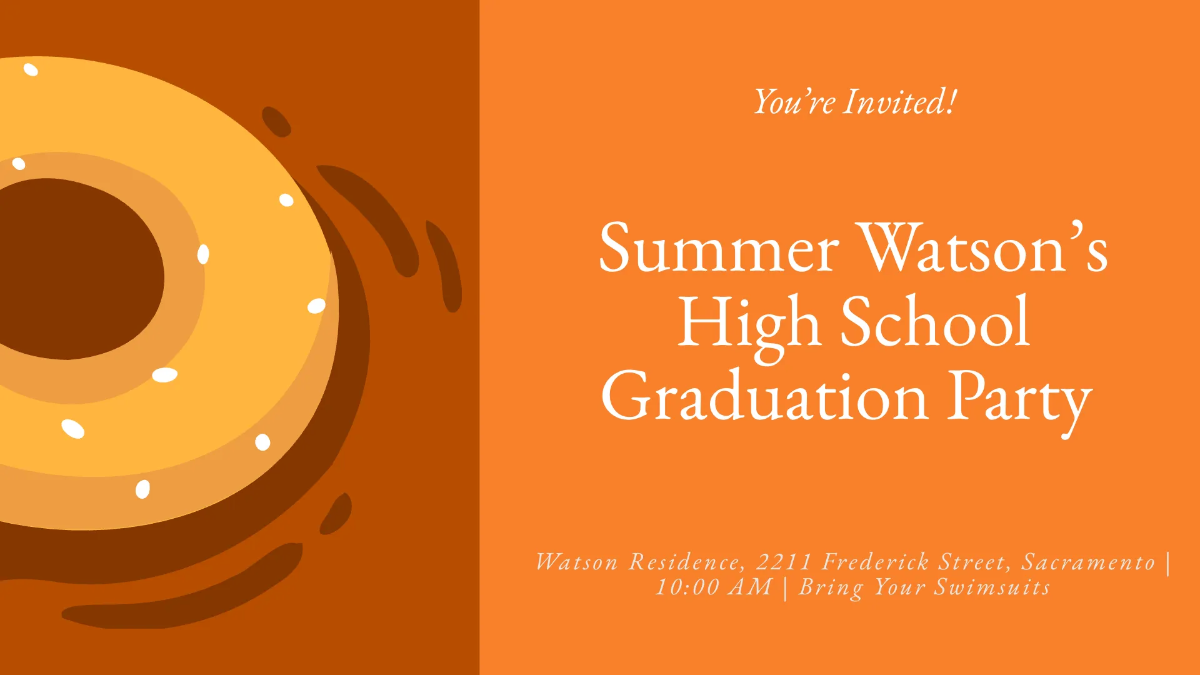 Free Graduation Invitations for High School Presentation Template to Edit Online