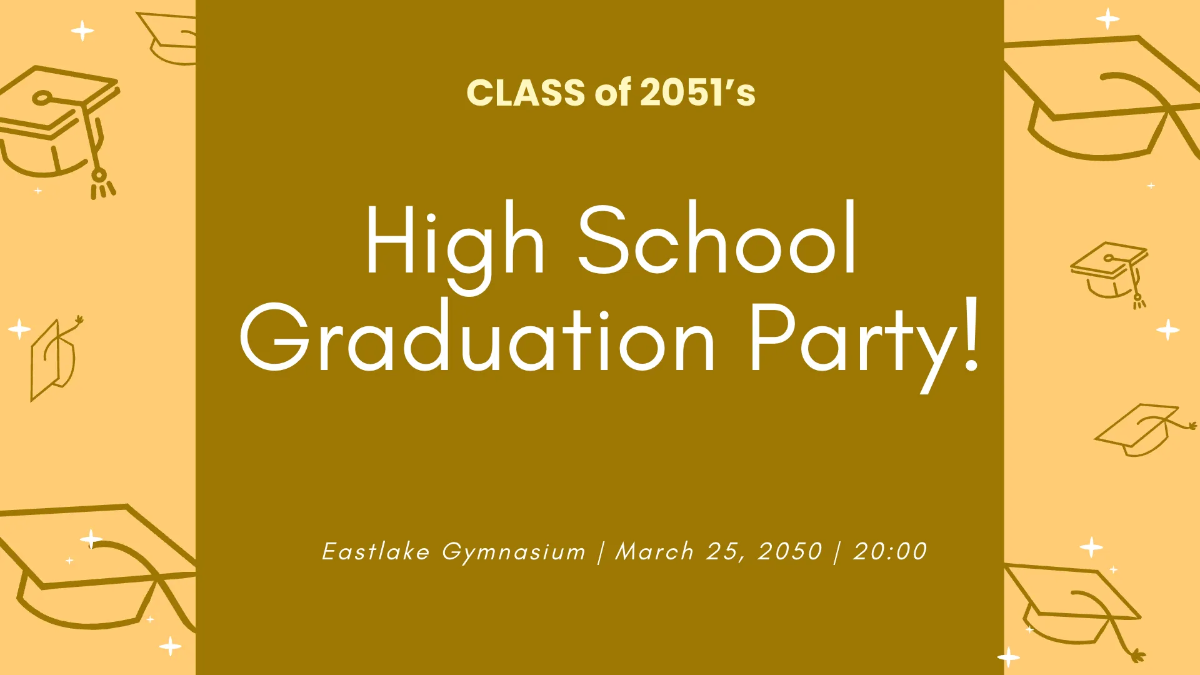 Free Graduation Invitations for High School Presentation Template to Edit Online
