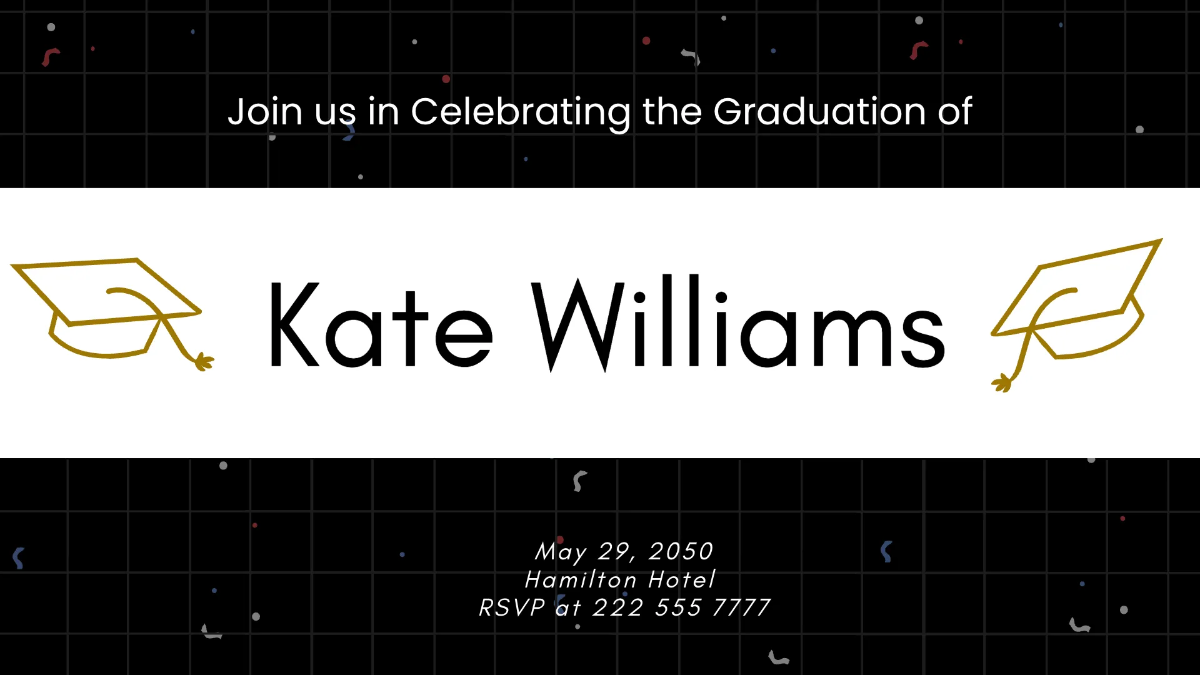 Free Graduation Invitations for High School Presentation Template to Edit Online
