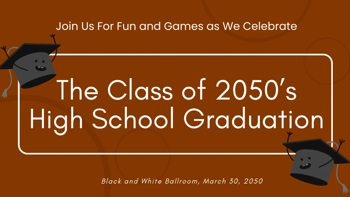 Free Graduation Invitations for High School Presentation Template to Edit Online