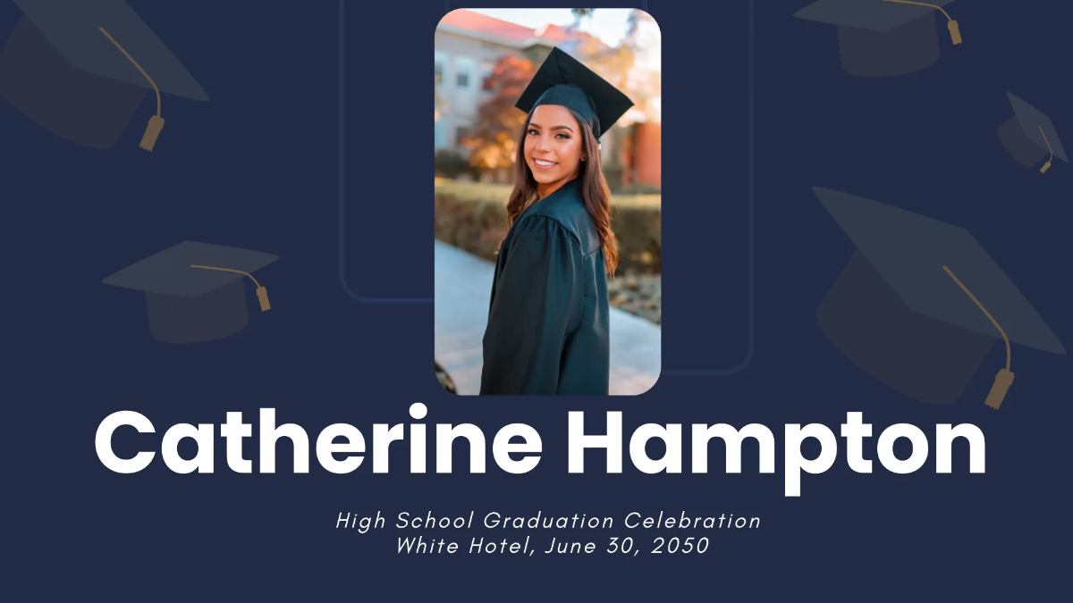 Free Graduation Invitations for High School Presentation Template to Edit Online