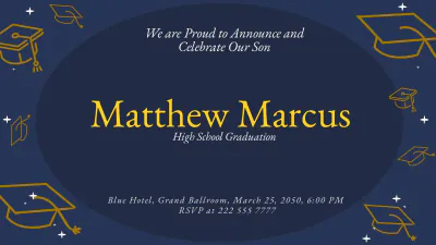 Free Graduation Invitations for High School Presentation Template to Edit Online