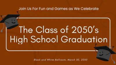 Free Graduation Invitations for High School Presentation Template to Edit Online