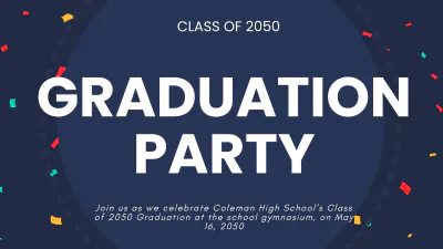 Free Graduation Invitations for High School Presentation Template to Edit Online