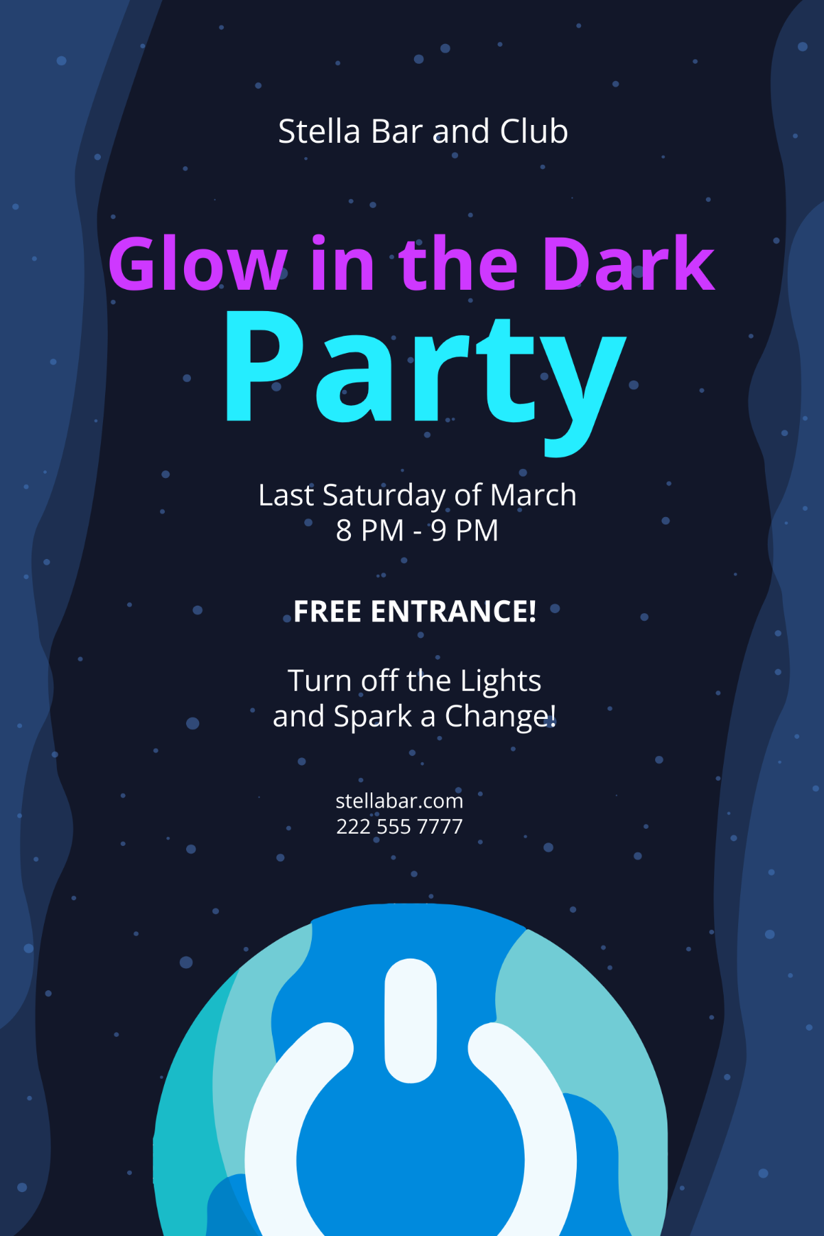 Party Earth Hour Flyer Template - Edit Online & Download