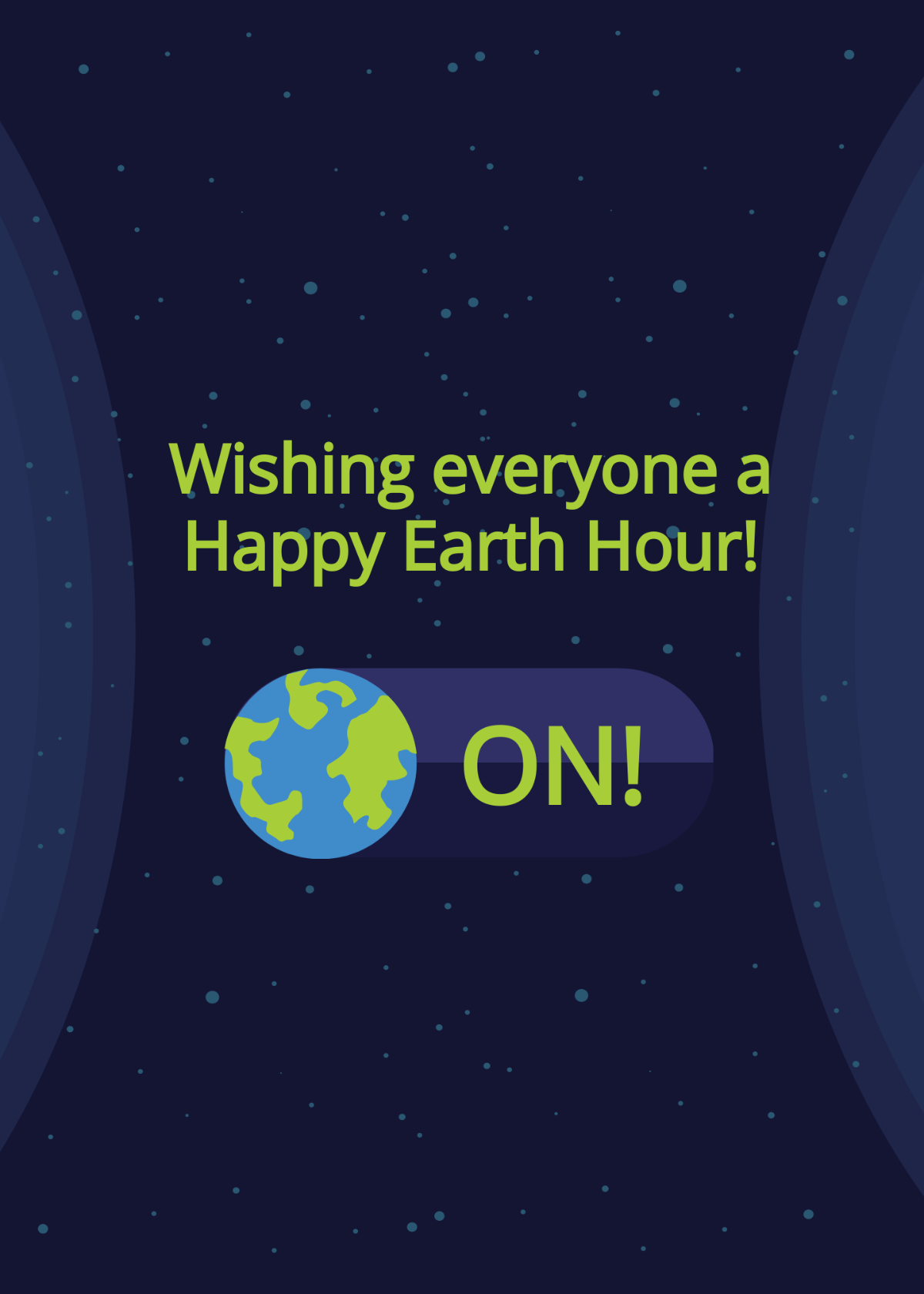 Free Happy Earth Hour Greeting Card Template