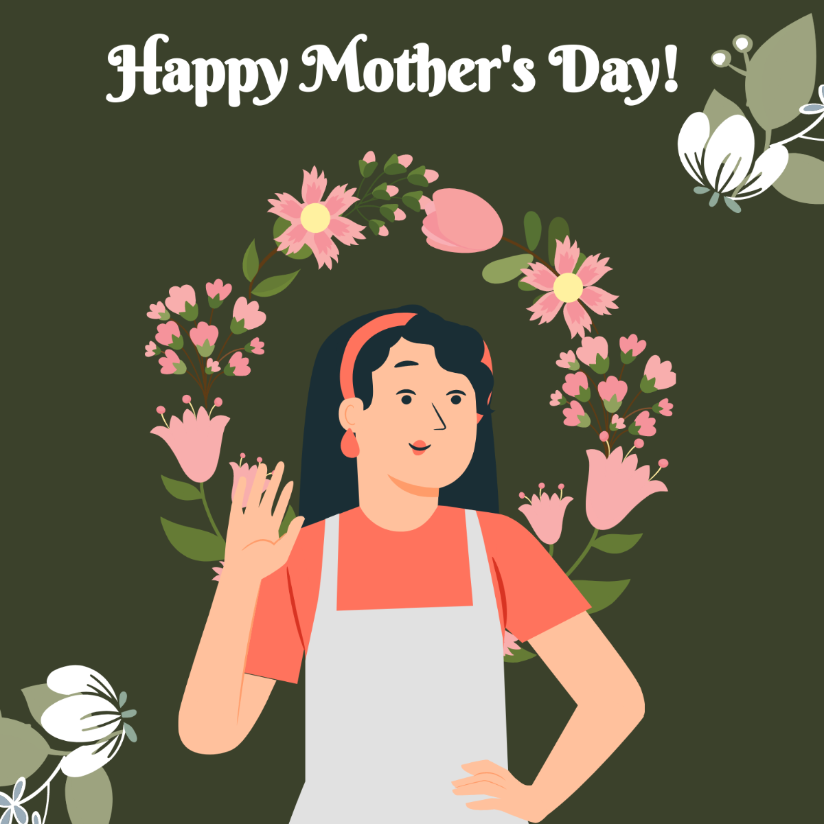 Mother's Day Illustration Template
