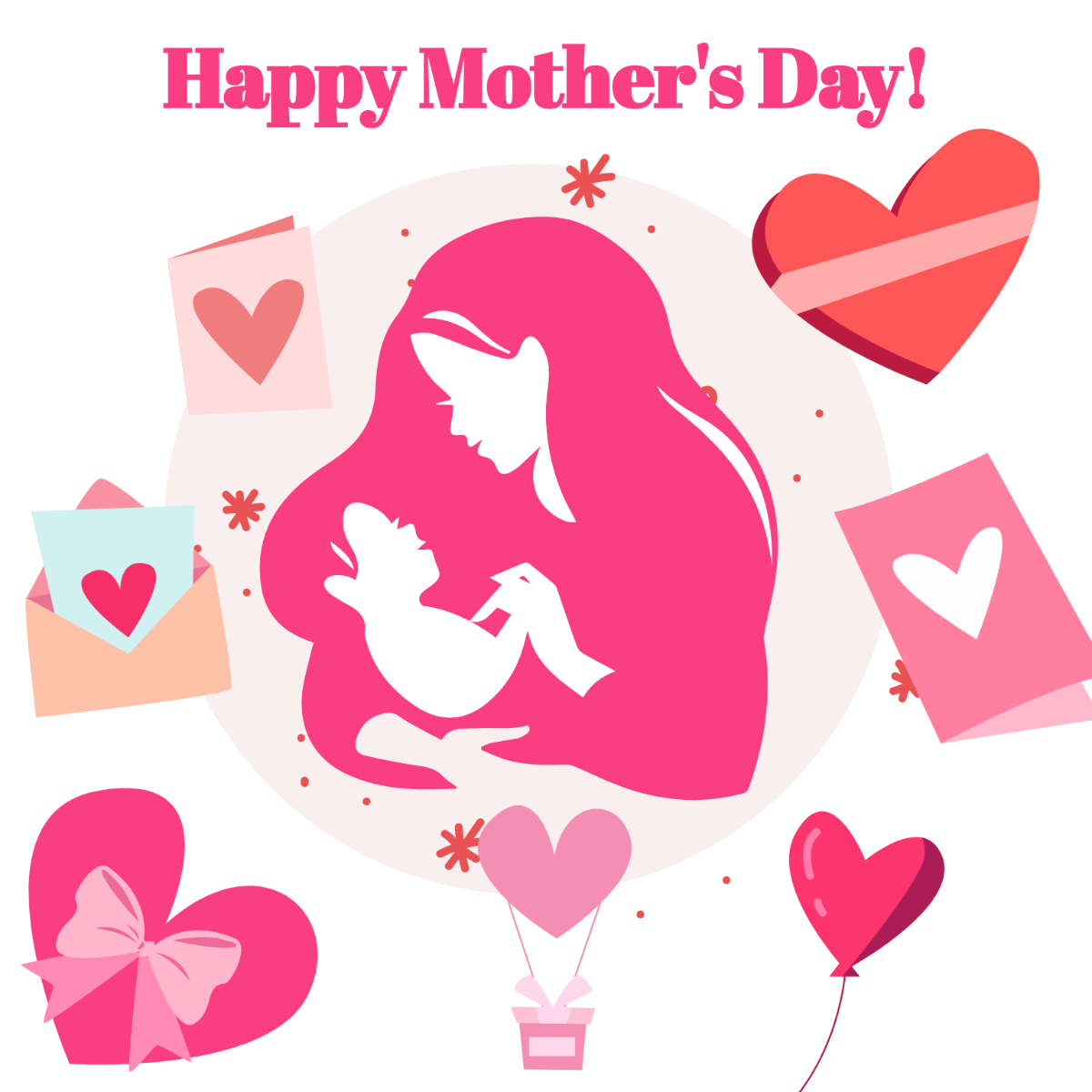 Mother's Day Icon Vector Template