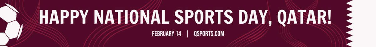 Qatar National Sports Day Website Banner Template