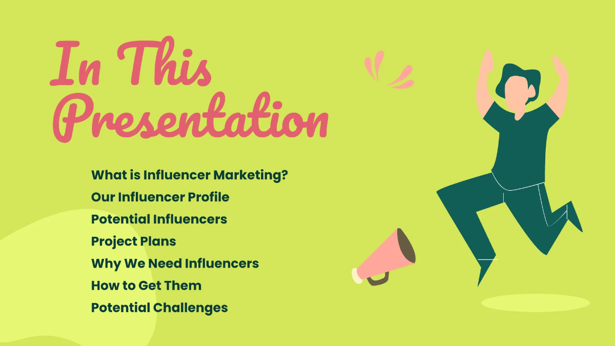 Free Strategy With Influencers Campaign Presentation Template to Edit Online