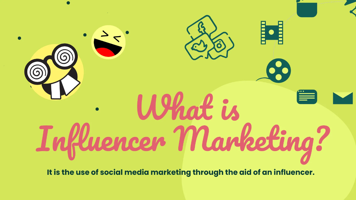 Free Strategy With Influencers Campaign Presentation Template to Edit Online