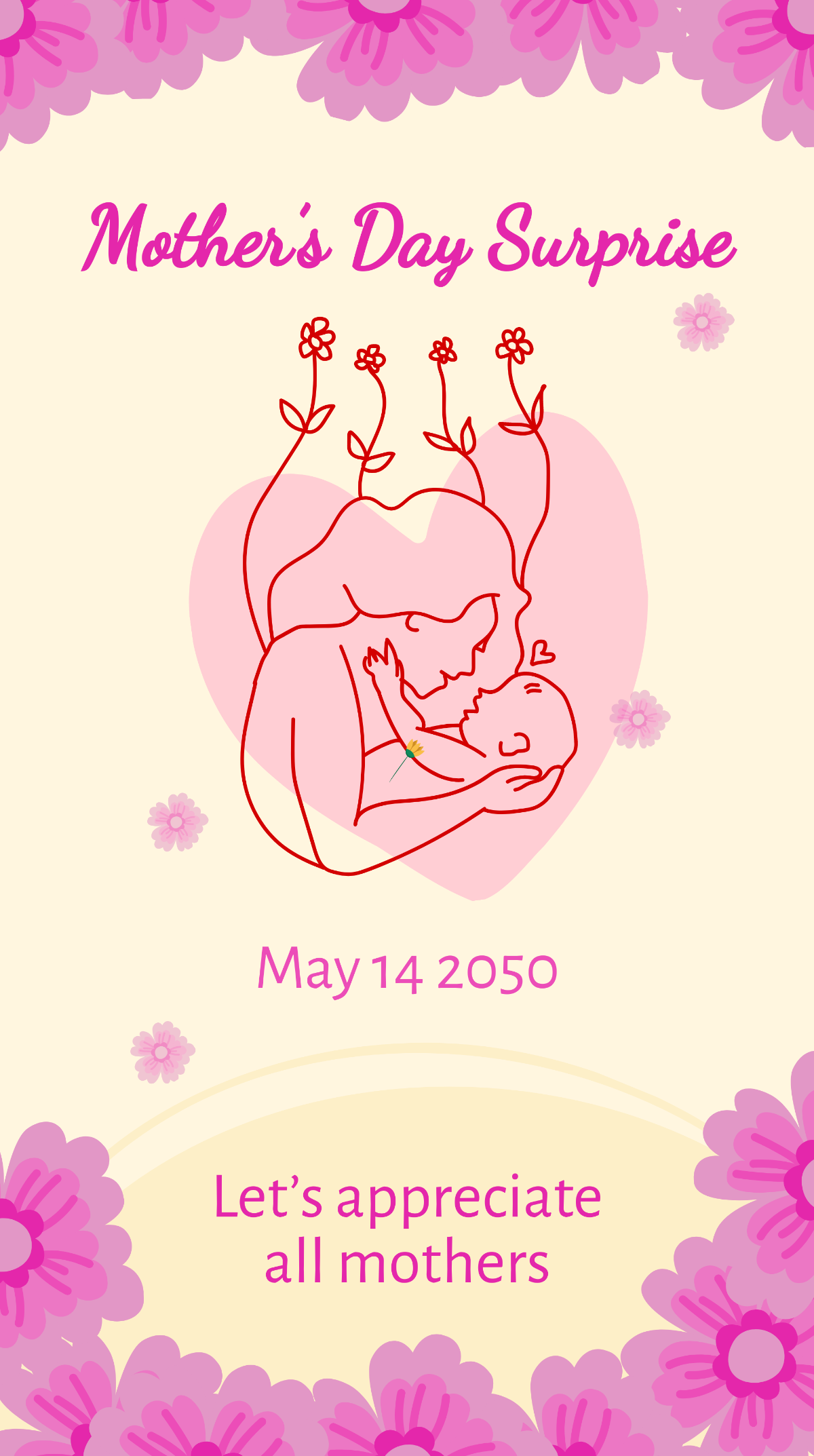 Mother's Day Flyer Background Template