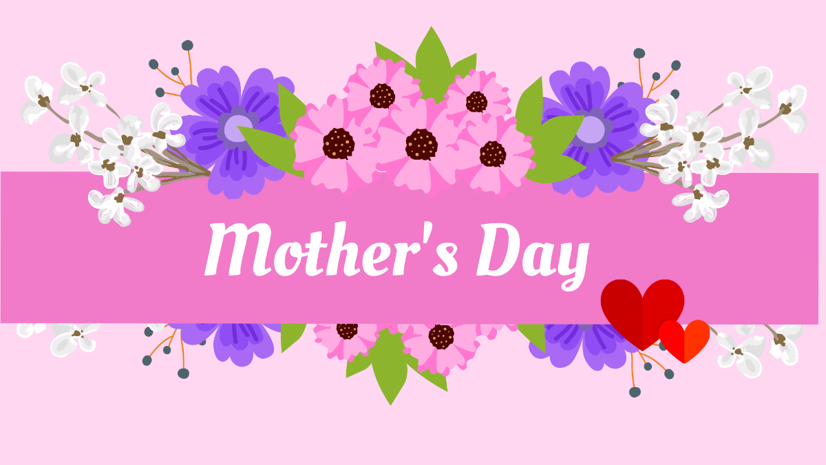 Mother's Day Banner Background Template