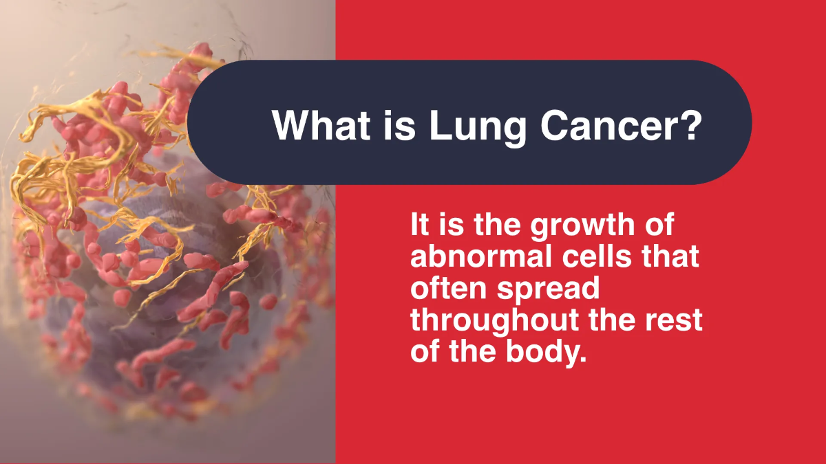 Free Lung Cancer Awareness Campaign Presentation Template to Edit Online