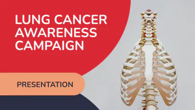 Free Lung Cancer Awareness Campaign Presentation Template to Edit Online
