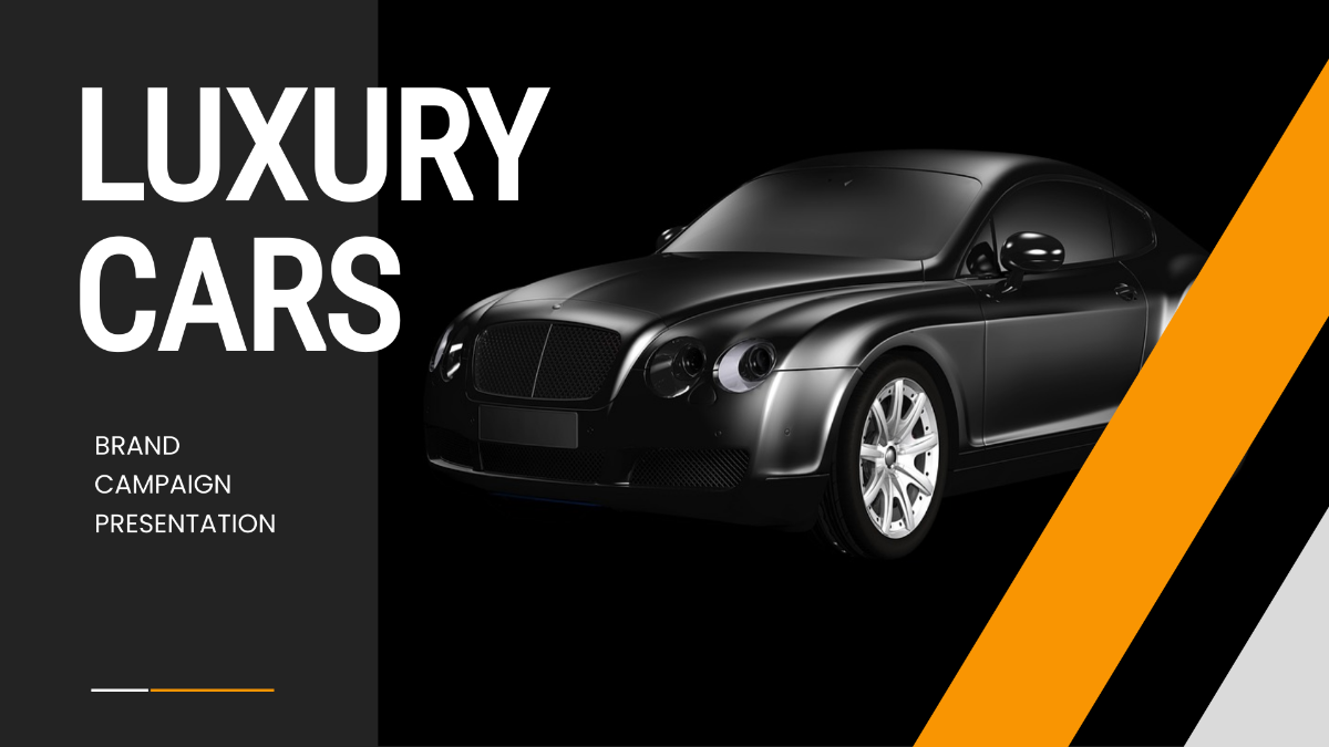 Luxury Cars Brand Campaign Presentation Template