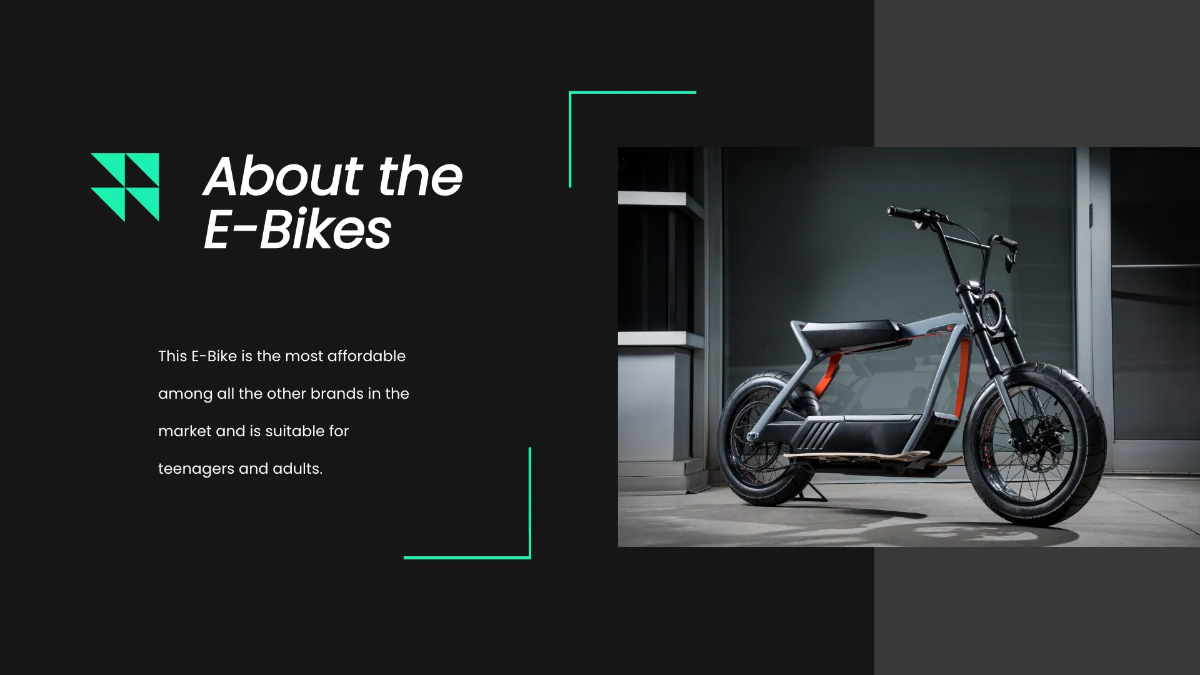 Free Electric Bike Campaign Presentation Template to Edit Online