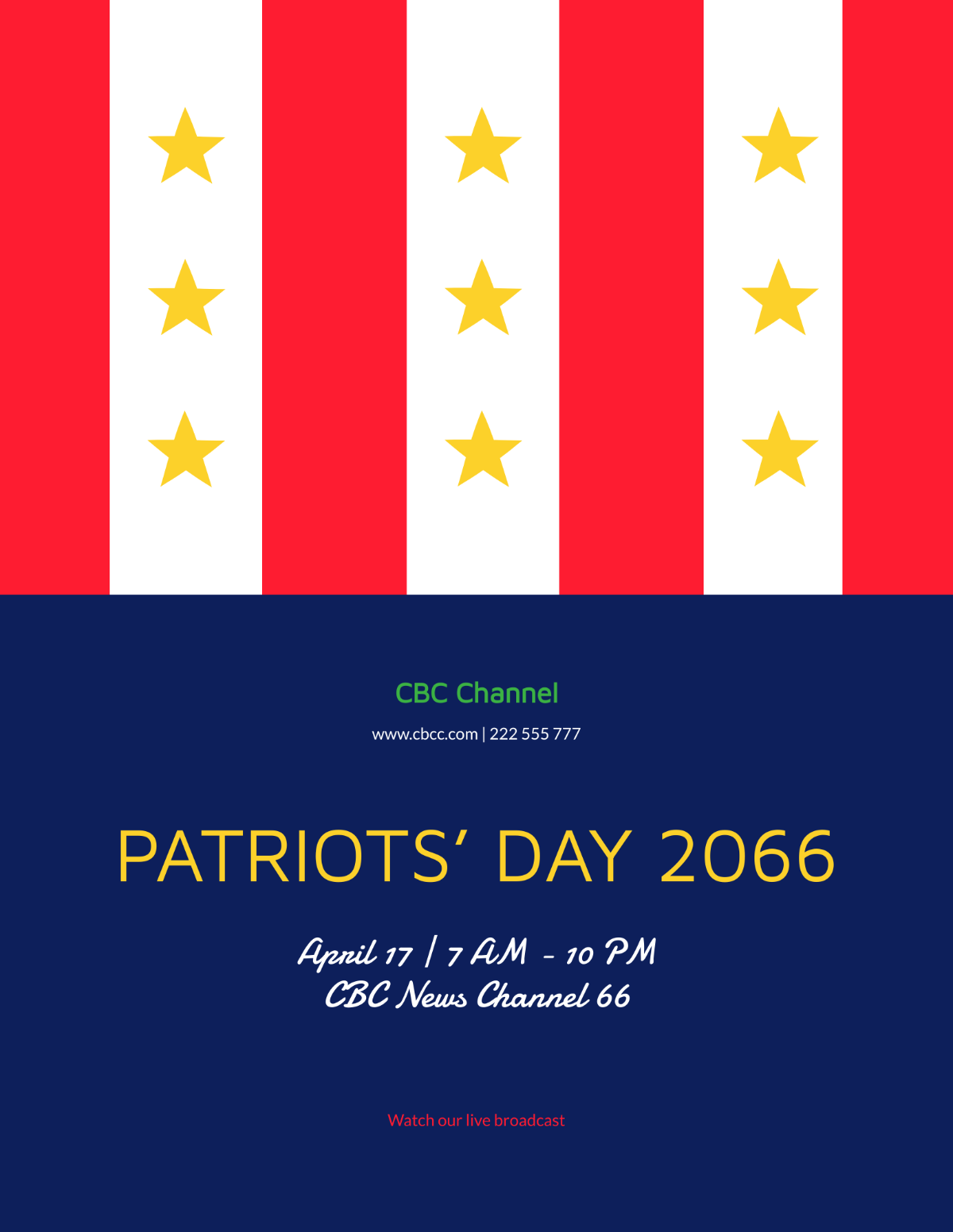 Patriots' Day Advertising Flyer Template