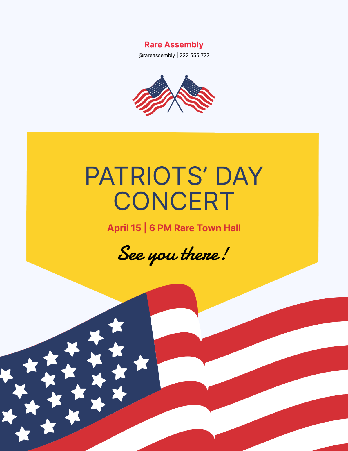 Free Patriots' Day Event Flyer Template
