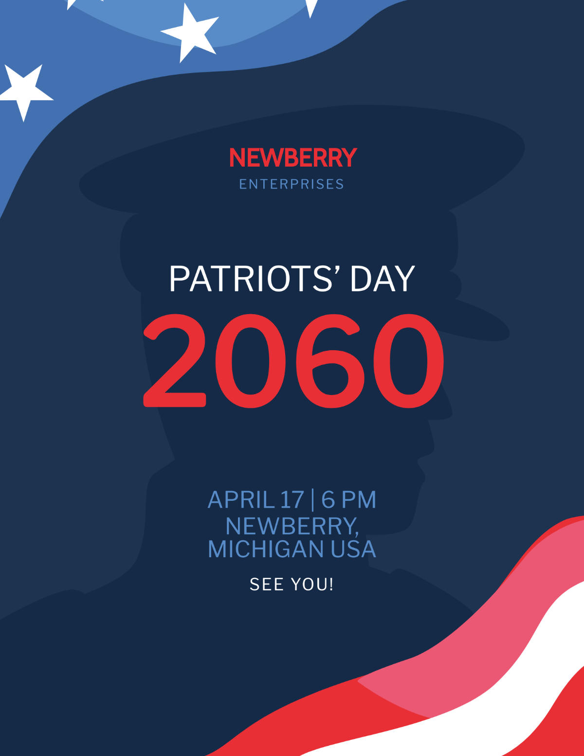Patriots' Day Mockup Flyer Template