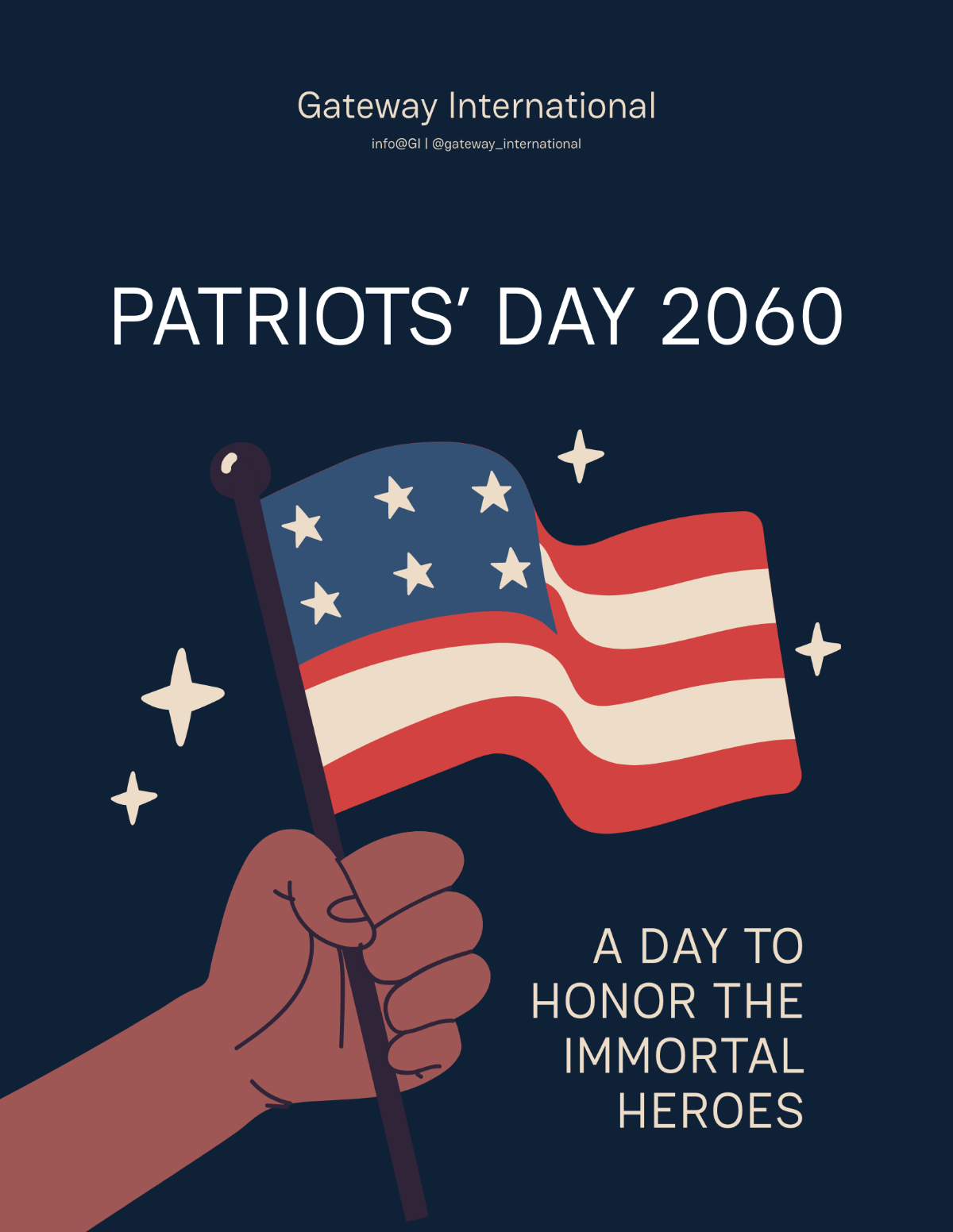 Blank Patriots' Day Flyer Template