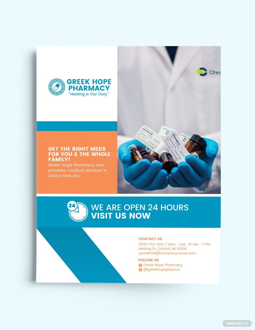 Pharmacy Medical Services Flyer Template