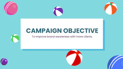 Free Pool Party Campaign Presentation Template to Edit Online