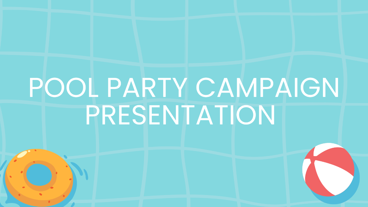 Pool Party Campaign Presentation Template