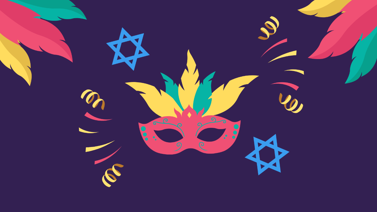 Free Purim Image Background Template