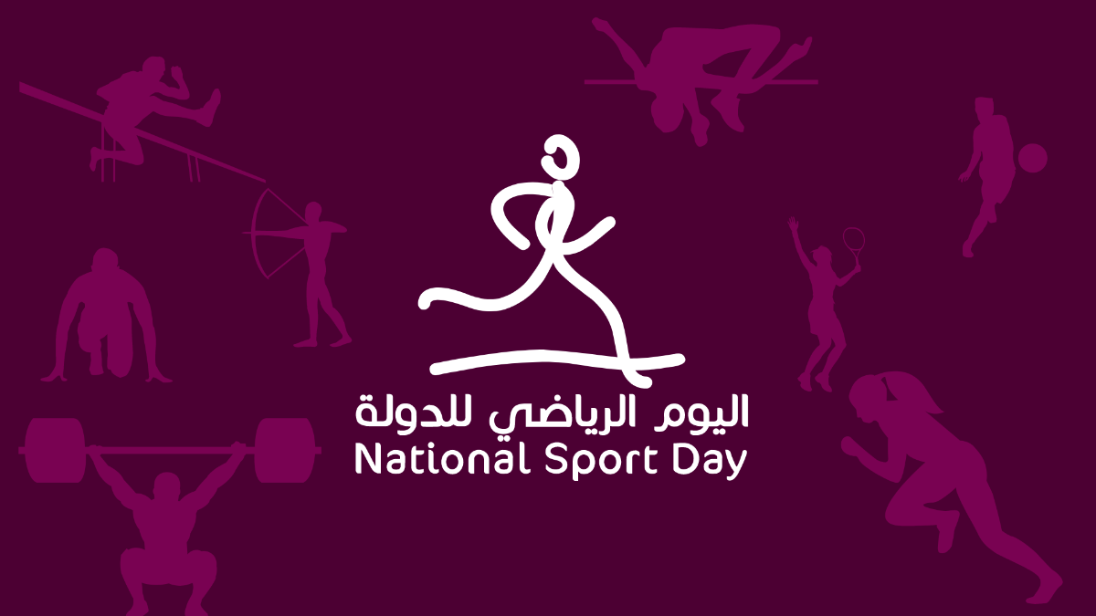 Qatar National Sports Day Background Template