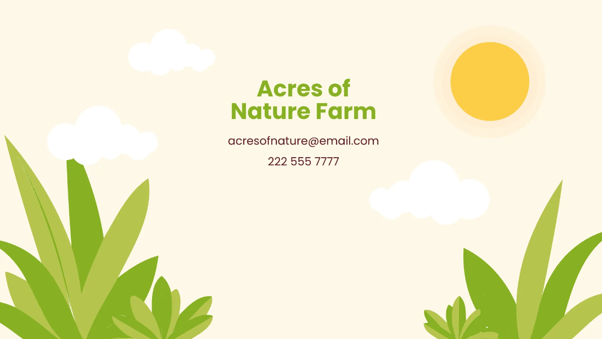 Free Organic Poultry Farm Campaign Presentation Template to Edit Online