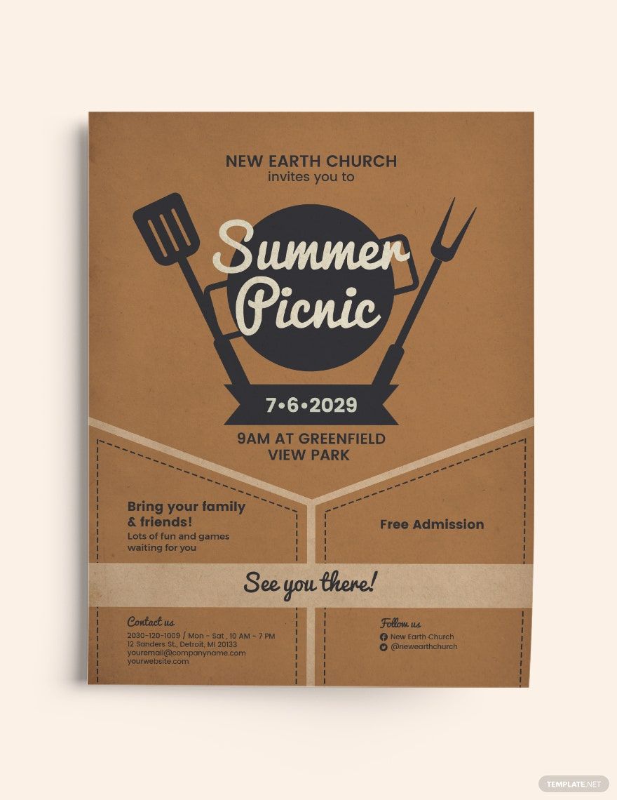 Picnic Party Flyer Template