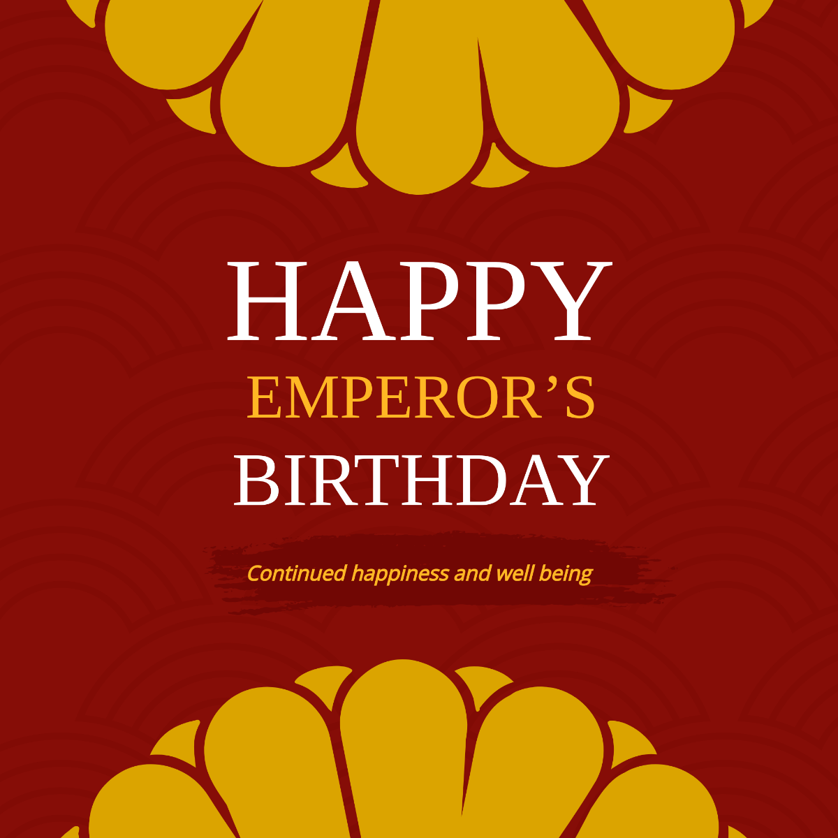 Emperor's Birthday FB Post Template