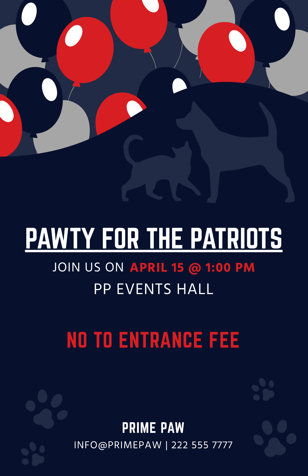 Free Patriots Day Event Poster Template