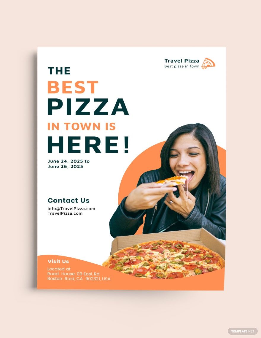 Pizza A5 Flyer Template in Word, Google Docs, Illustrator, PSD, Apple Pages, Publisher, InDesign