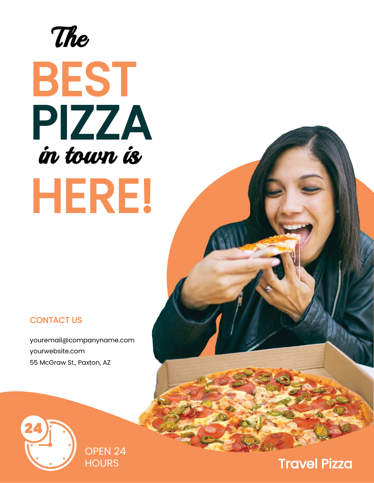 Free Pizza A5 Flyer Template