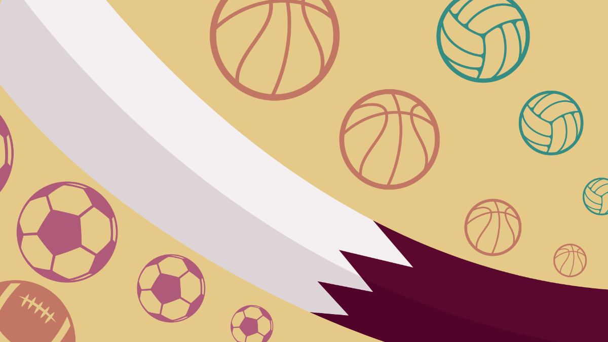 fQatar National Sports Day Design Background Template