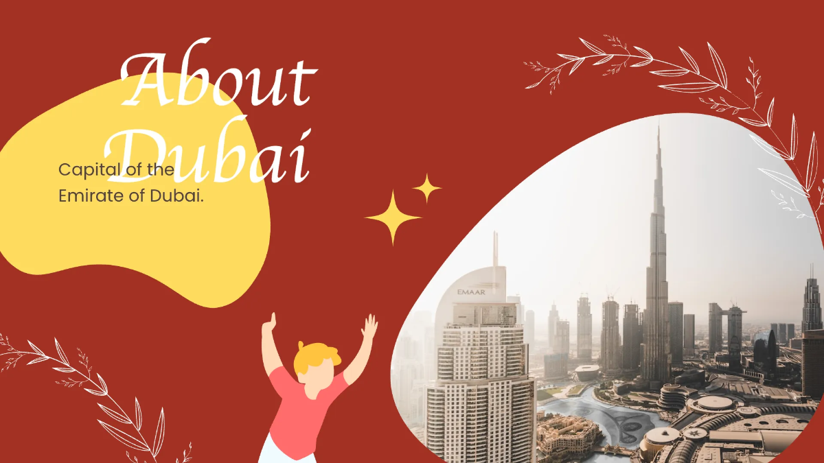 Free Tourism In Dubai Campaign Presentation Template to Edit Online