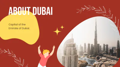 Free Tourism In Dubai Campaign Presentation Template to Edit Online