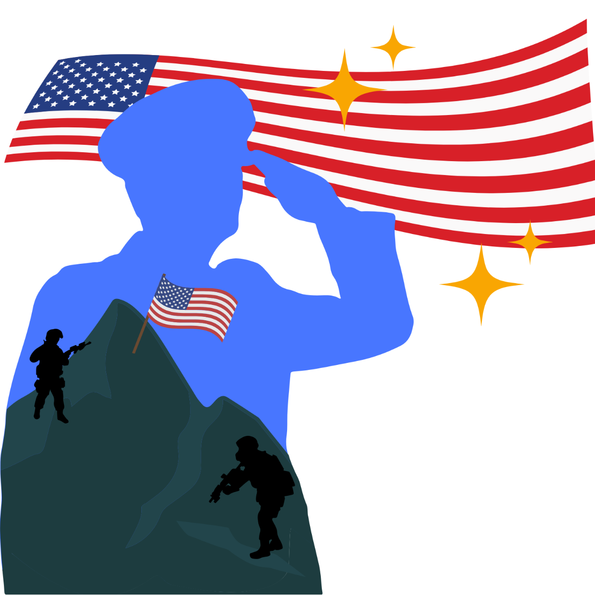 Memorial Day Clipart Template